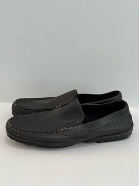 Rockport Men’s Black Soft Leather Slip On Loafers - 11
